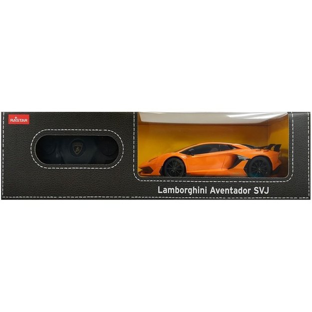 Nuotoliniu būdu valdomas Lamborghini Aventador Rastar automobilis 1:24, oranžinis 4