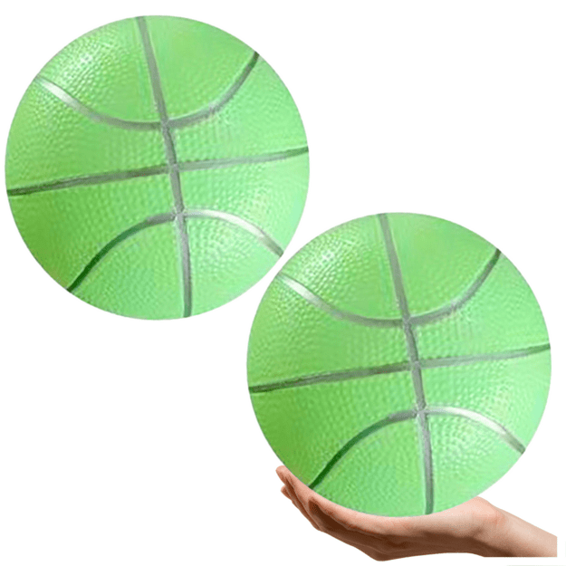 Krepšinio kamuolys 20 cm, šviesiai žalias