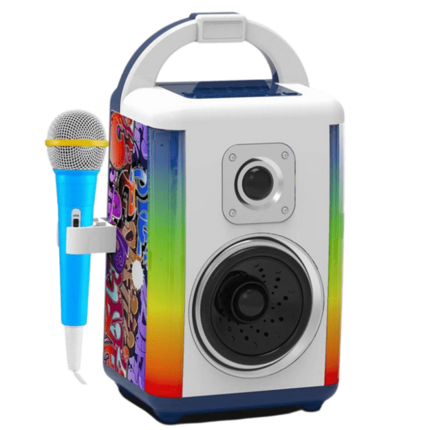Muzikos kolonėlės rinkinys su mikrofonu „Bluetooth“, MP3 ir LED apšvietimu 1