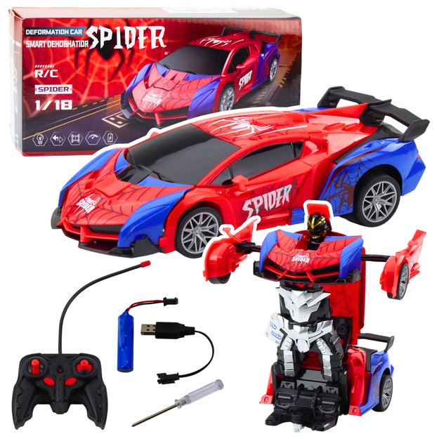 Nuotoliniu būdu valdomas robotas automobilis “Spider” 2in1 