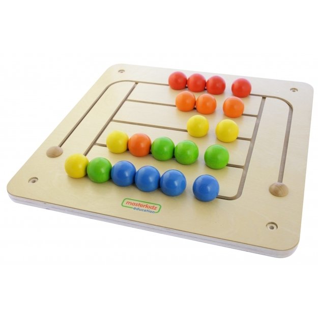 Sensorinė mokomoji traukinio formos lentos rinkinys 5in1, MASTERKIDZ 