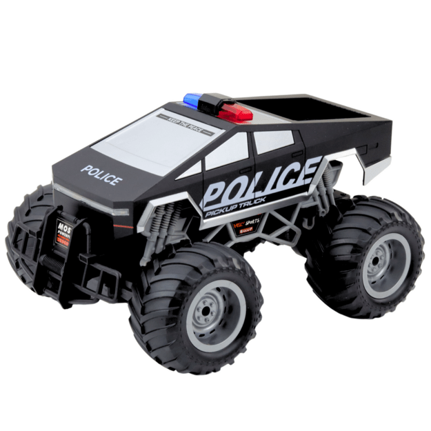 Nuotoliniu būdu valdomas policijos visureigis PICKUP TRUCK 1:16, juodas 1