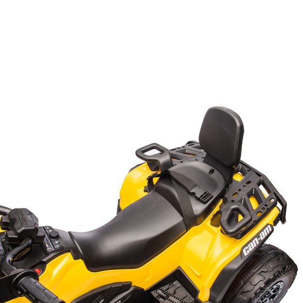 Elektrinis vienvietis keturratis vaikams Can Am Outlander 4x4 DK-CA005, geltonas