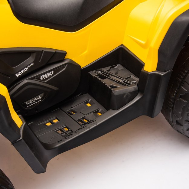 Elektrinis vienvietis keturratis vaikams Can Am Outlander 4x4 DK-CA005, geltonas
