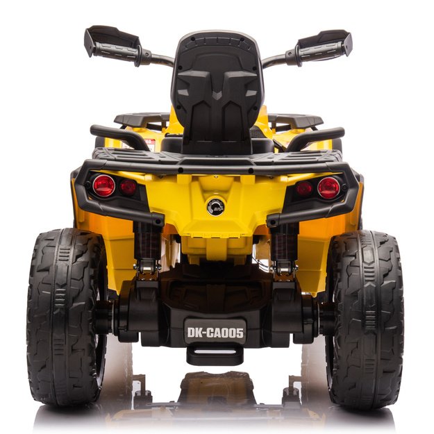Elektrinis vienvietis keturratis vaikams Can Am Outlander 4x4 DK-CA005, geltonas