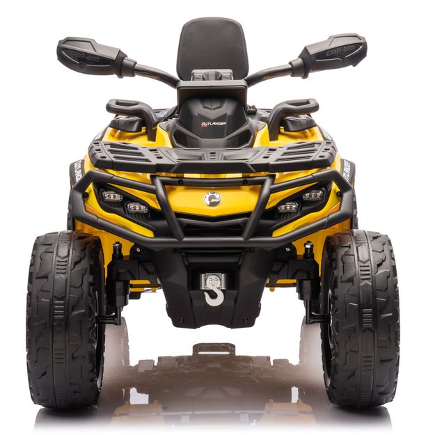 Elektrinis vienvietis keturratis vaikams Can Am Outlander 4x4 DK-CA005, geltonas