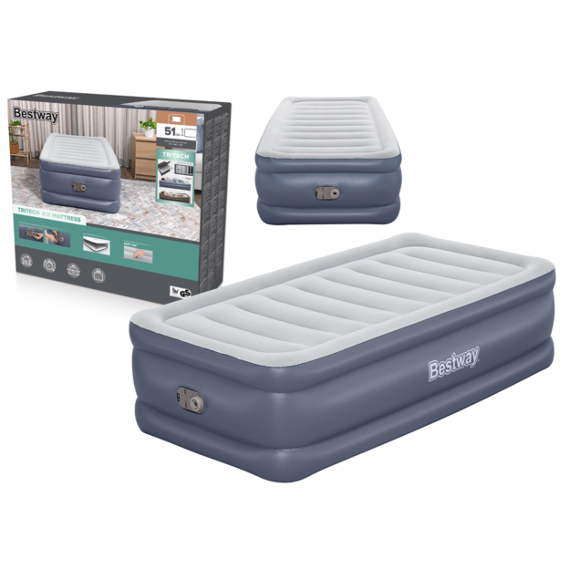 Pripučiamas vienvietis čiužinys su siurbliu 191x97x51cm, Bestway 6713G