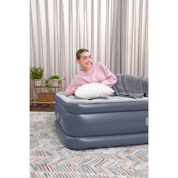 Pripučiamas vienvietis čiužinys su siurbliu 191x97x51cm, Bestway 6713G