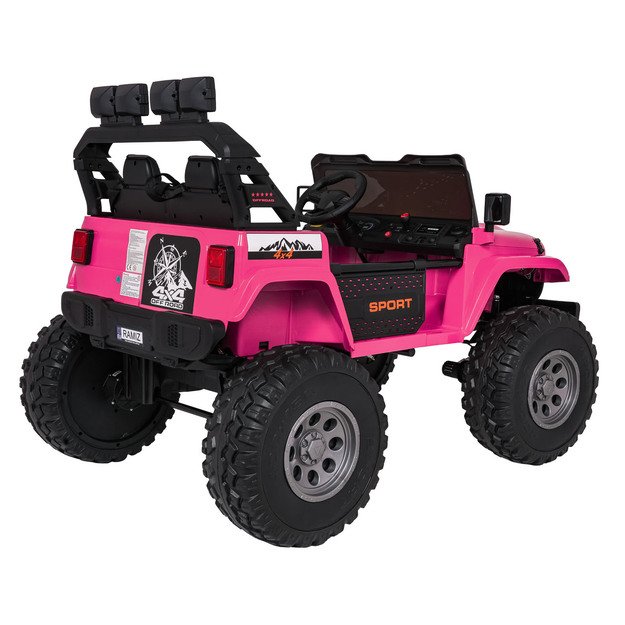 Dvivietis vaikiškas elektromobilis Extreme Sport 4x4, rožinis