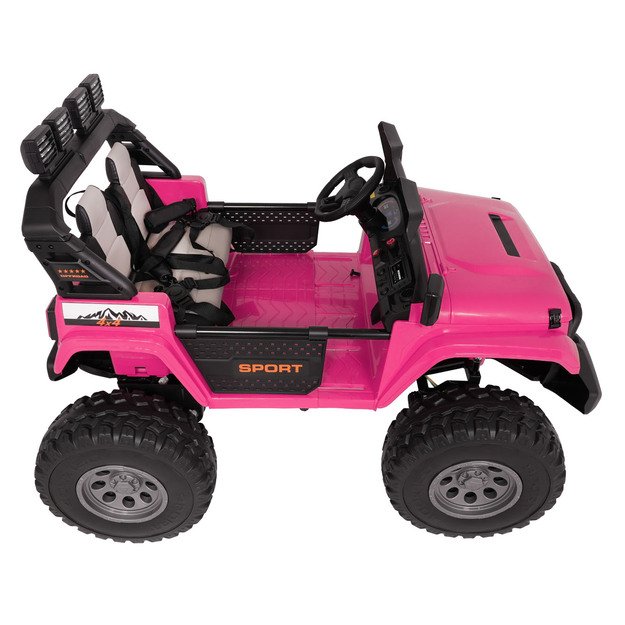 Dvivietis vaikiškas elektromobilis Extreme Sport 4x4, rožinis