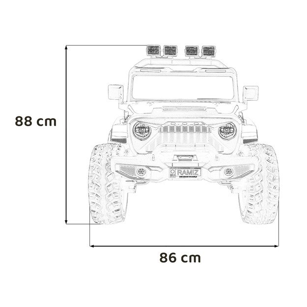Dvivietis vaikiškas elektromobilis Extreme Sport 4x4, rožinis