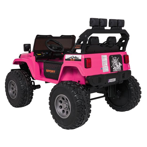 Dvivietis vaikiškas elektromobilis Extreme Sport 4x4, rožinis