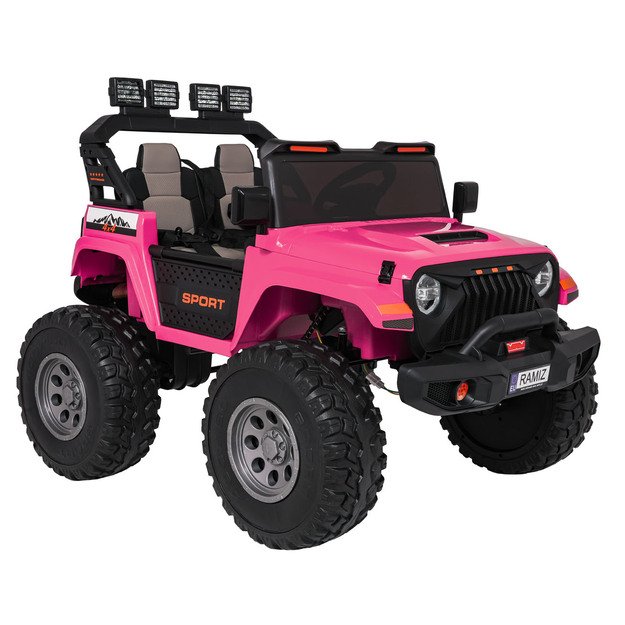 Dvivietis vaikiškas elektromobilis Extreme Sport 4x4, rožinis