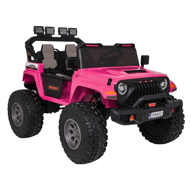 Dvivietis vaikiškas elektromobilis Extreme Sport 4x4, rožinis