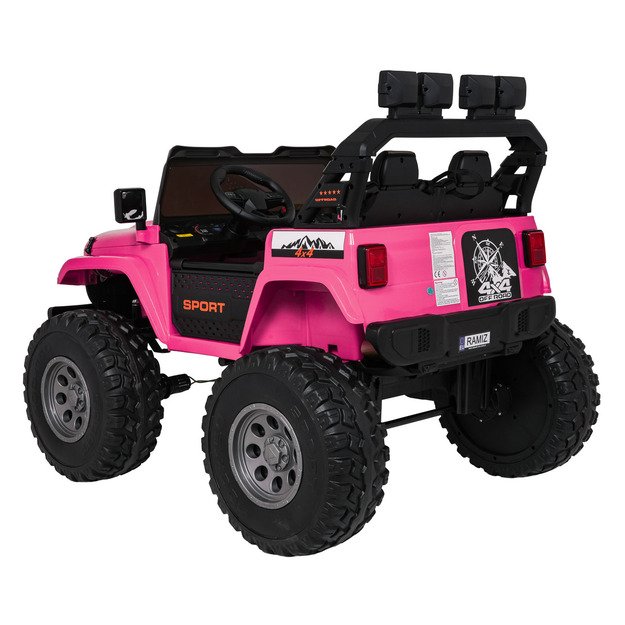 Dvivietis vaikiškas elektromobilis Extreme Sport 4x4, rožinis