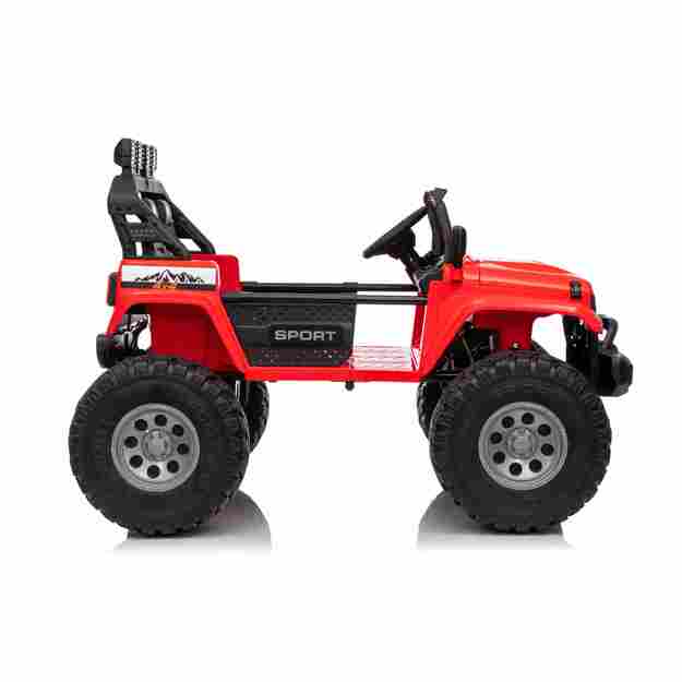 Dvivietis vaikiškas elektromobilis Extreme Sport 4x4, raudonas