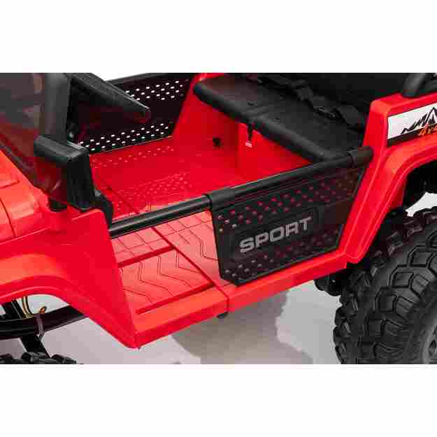 Dvivietis vaikiškas elektromobilis Extreme Sport 4x4, raudonas