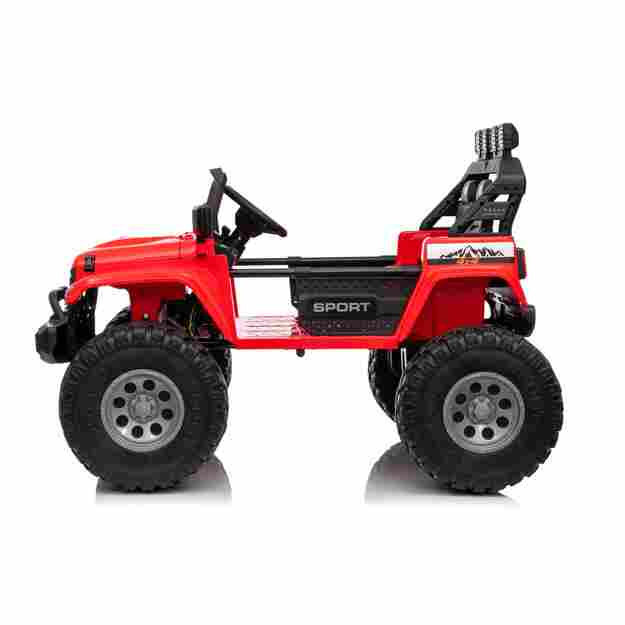 Dvivietis vaikiškas elektromobilis Extreme Sport 4x4, raudonas