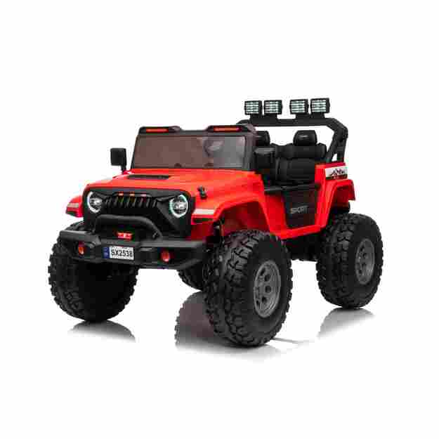 Dvivietis vaikiškas elektromobilis Extreme Sport 4x4, raudonas