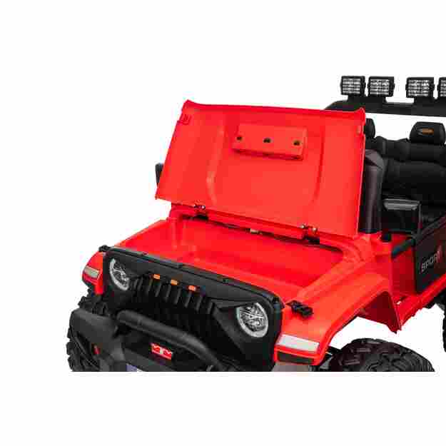 Dvivietis vaikiškas elektromobilis Extreme Sport 4x4, raudonas