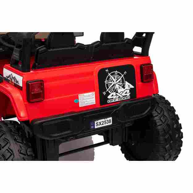Dvivietis vaikiškas elektromobilis Extreme Sport 4x4, raudonas
