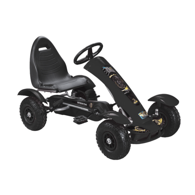 Pedalais minamas kartingas vaikams GOKART F618, juodas