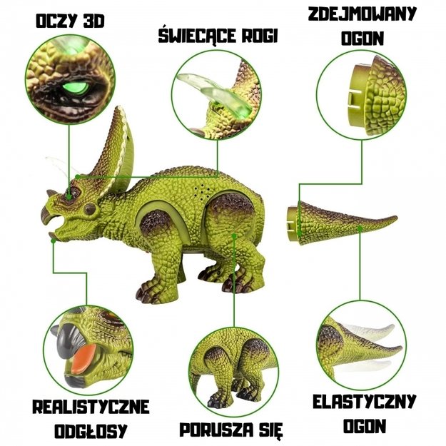 Nuotoliniu būdu valdomas dinozauras “Triceratops”, WOOPIE 1