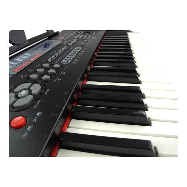 Elektrinis pianinas su mikrofonu bei stovu