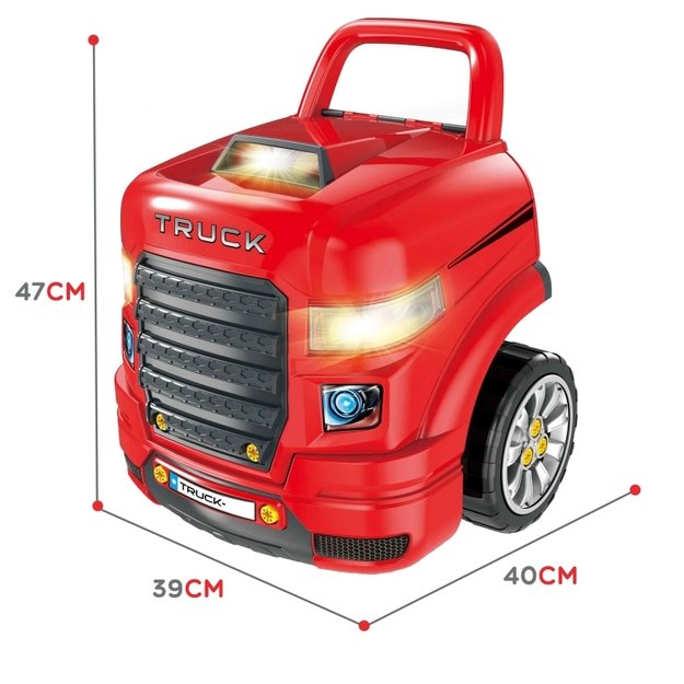 Jaunojo mechaniko sunkvežimio taisymo komplektas ir priedai 61 vnt. Woopie 45