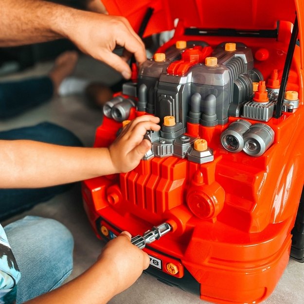 Jaunojo mechaniko sunkvežimio taisymo komplektas ir priedai 61 vnt. Woopie 26