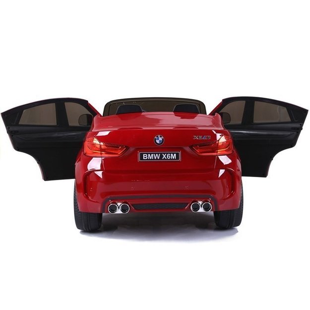 Dvivietis elektromobilis vaikams BMW X6M, raudonas lakuotas