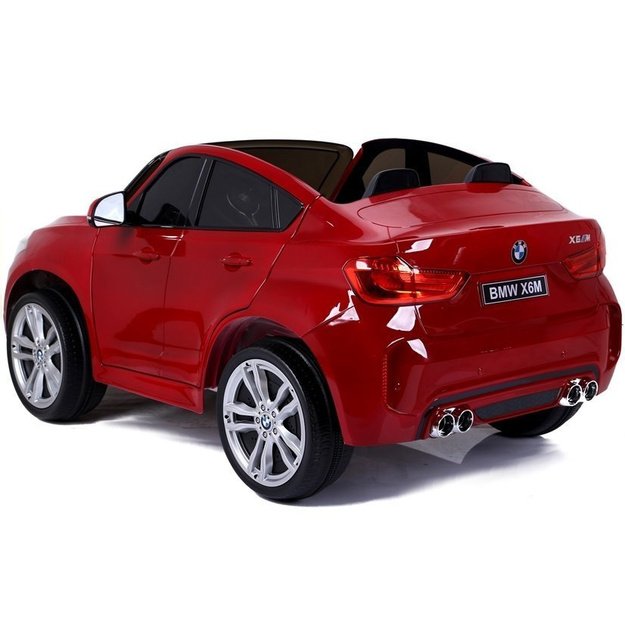Dvivietis elektromobilis vaikams BMW X6M, raudonas lakuotas