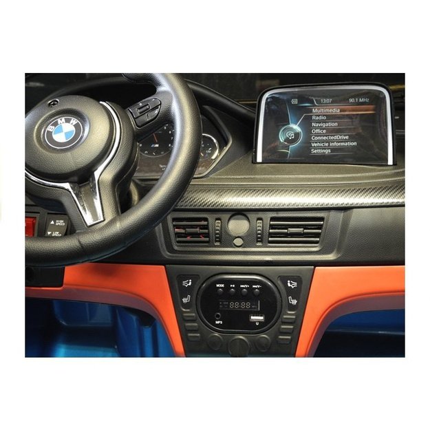 Dvivietis elektromobilis vaikams BMW X6M, raudonas lakuotas