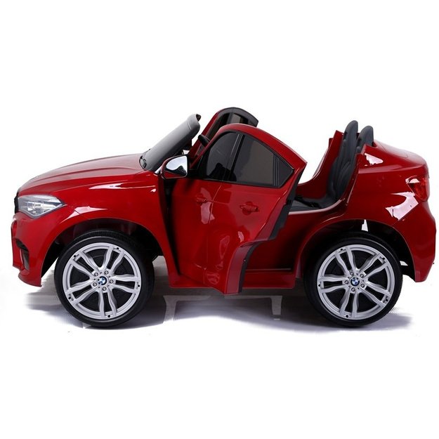 Dvivietis elektromobilis vaikams BMW X6M, raudonas lakuotas