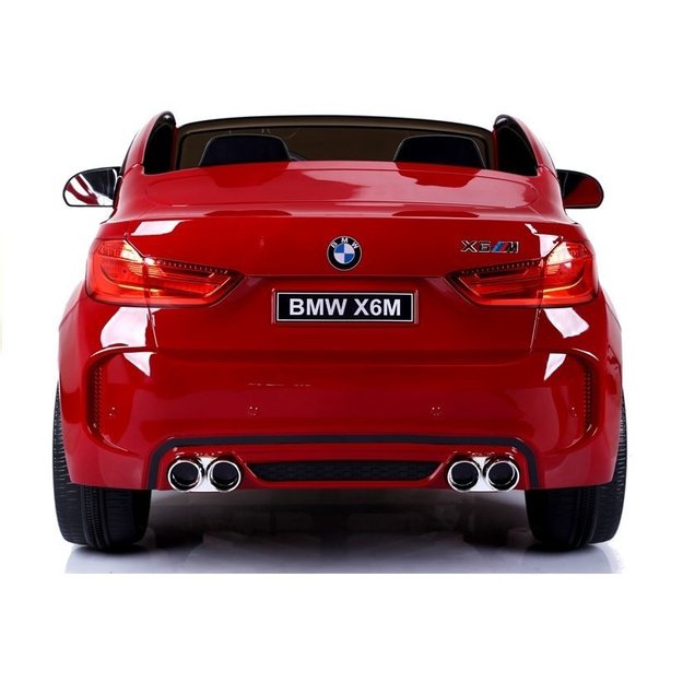 Dvivietis elektromobilis vaikams BMW X6M, raudonas lakuotas