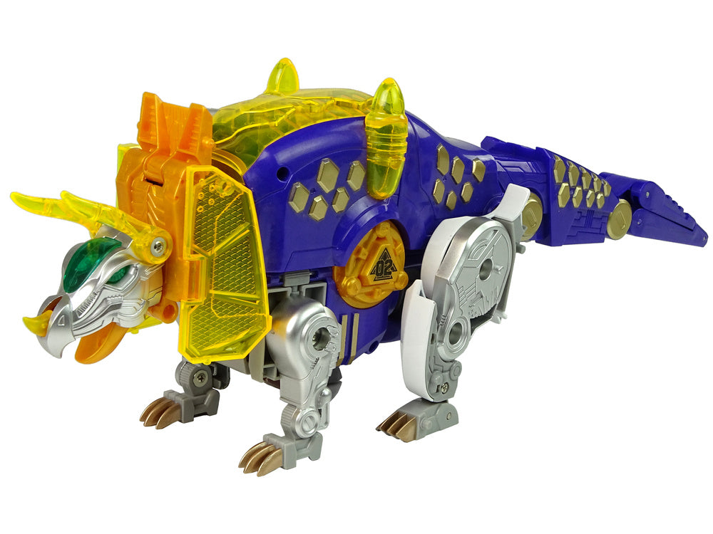 Transformeris dinozauras Dinobots 2in1 su šaudymo funkcija, mėlynas