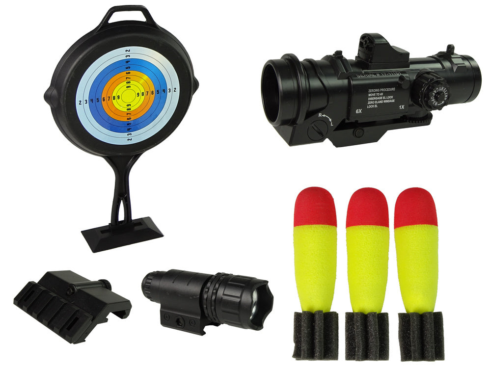 Šautuvas granatsvaidis su garsiniu žibintu, juodas