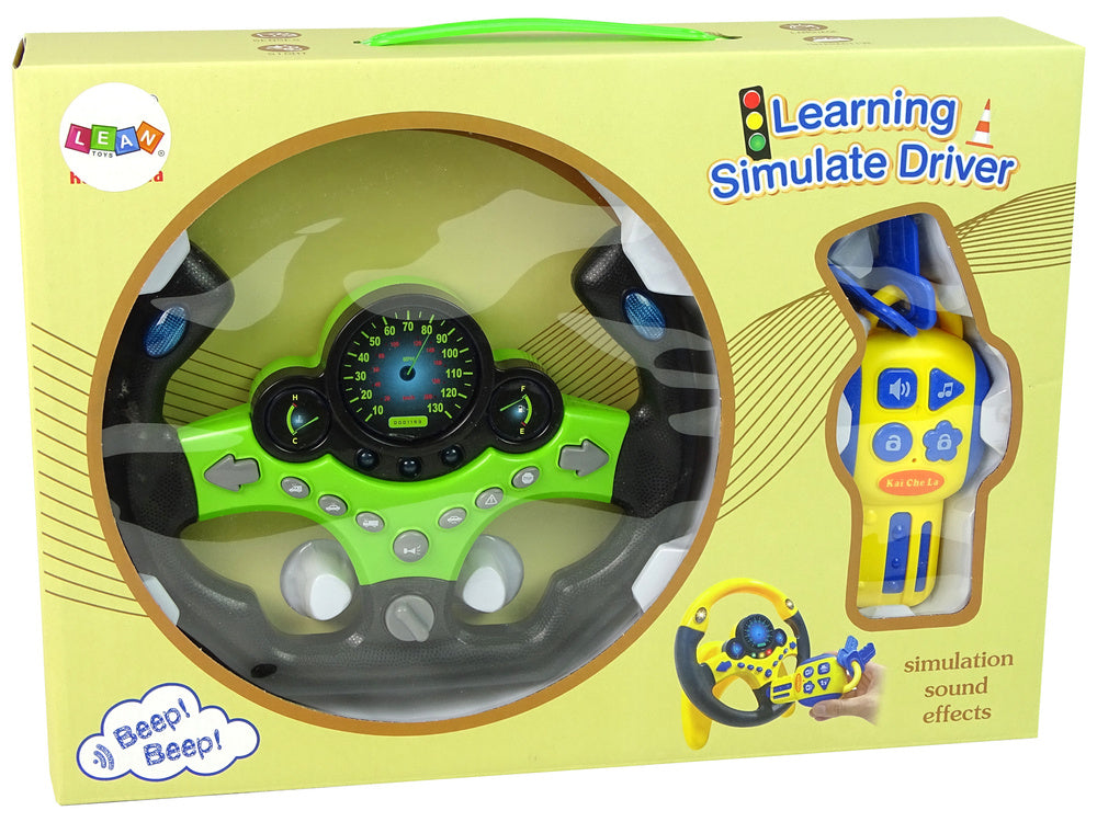 Interaktyvus vairas su rakteliais, žalias