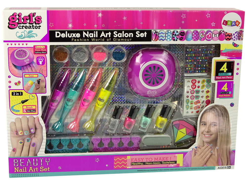 Didelis manikiūro rinkinys su lempa