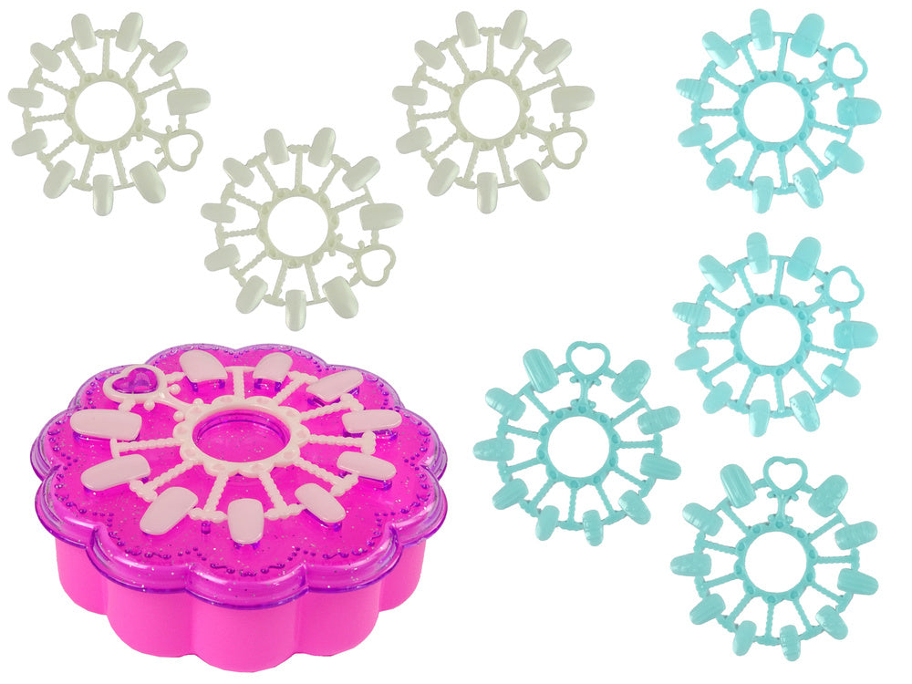 Manikiūro rinkinys su dirbtinėmis nagų formelėmis