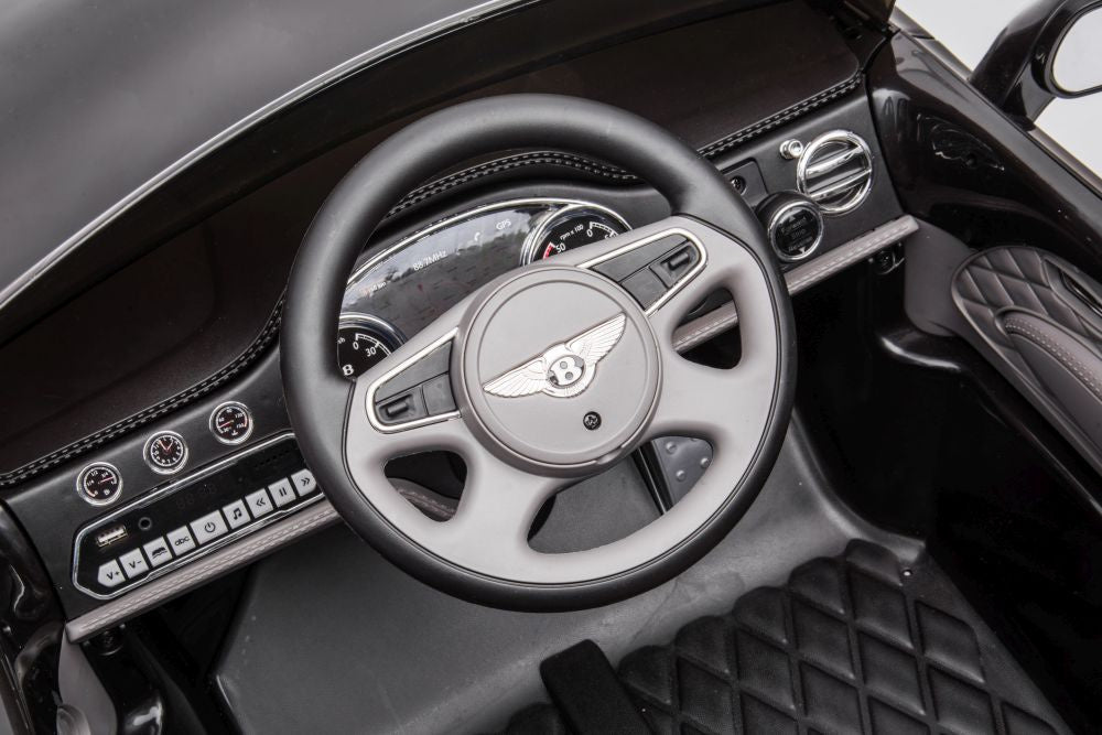Vienvietis elektromobilis vaikams Bentley Mulsanne, juodas
