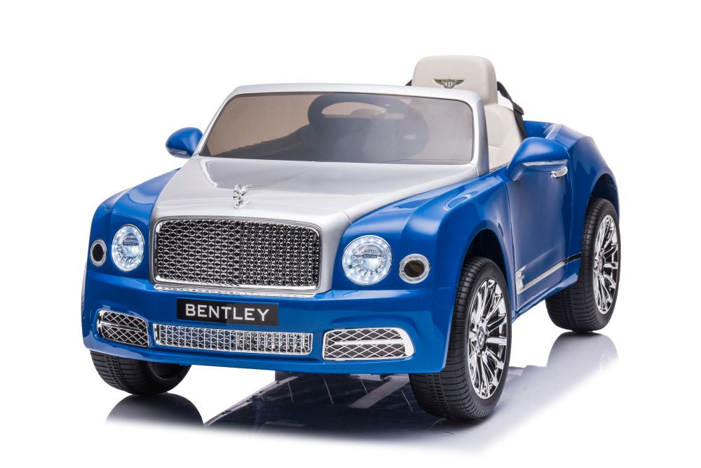 Vienvietis elektromobilis vaikams Bentley Mulsanne, mėlynas lakuotas