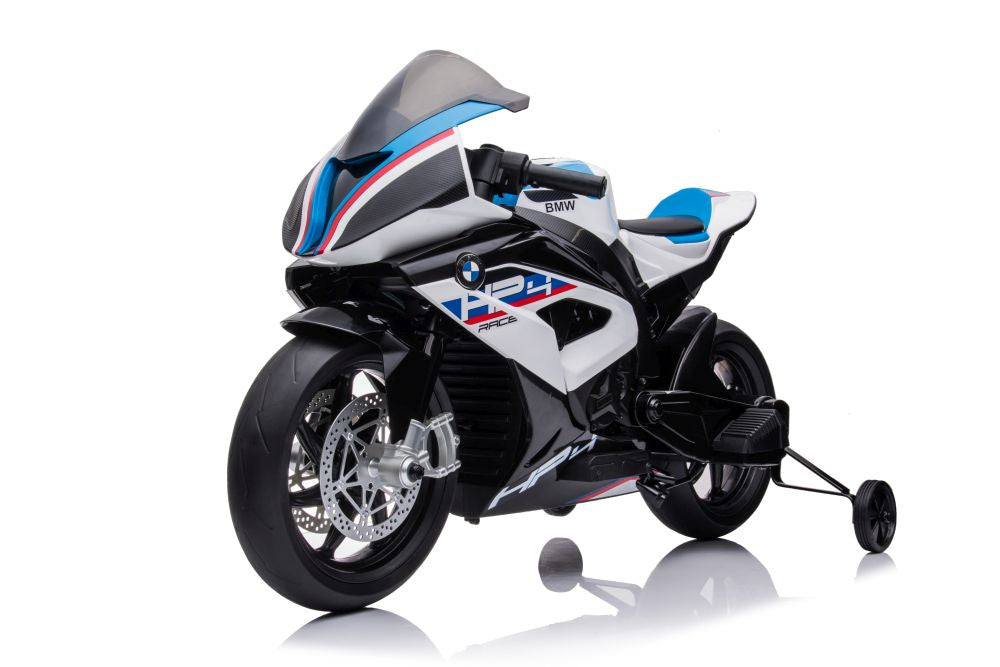 Vienvietis elektrinis motociklas vaikams BMW HP4 Race JT5001, baltas