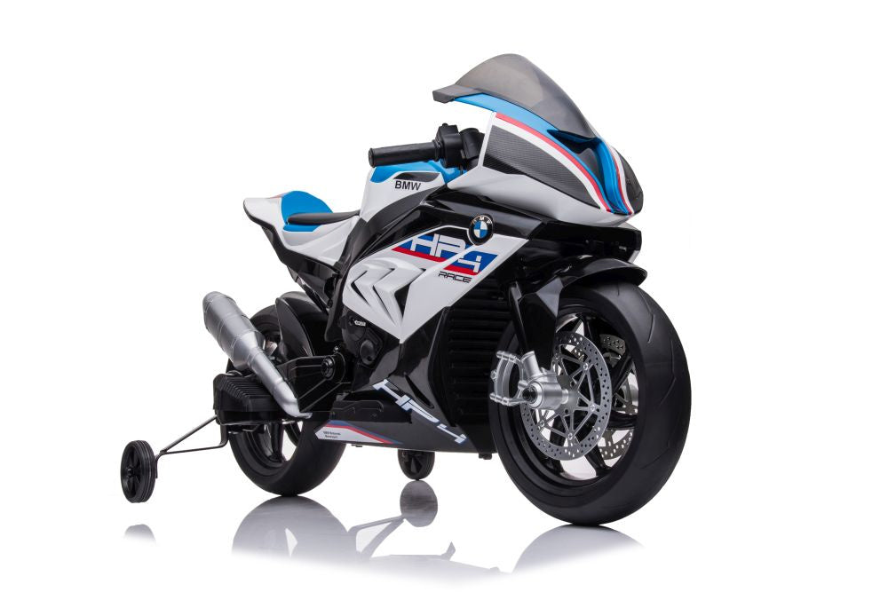 Vienvietis elektrinis motociklas vaikams BMW HP4 Race JT5001, baltas