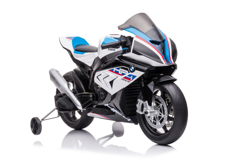 Vienvietis elektrinis motociklas vaikams BMW HP4 Race JT5001, baltas