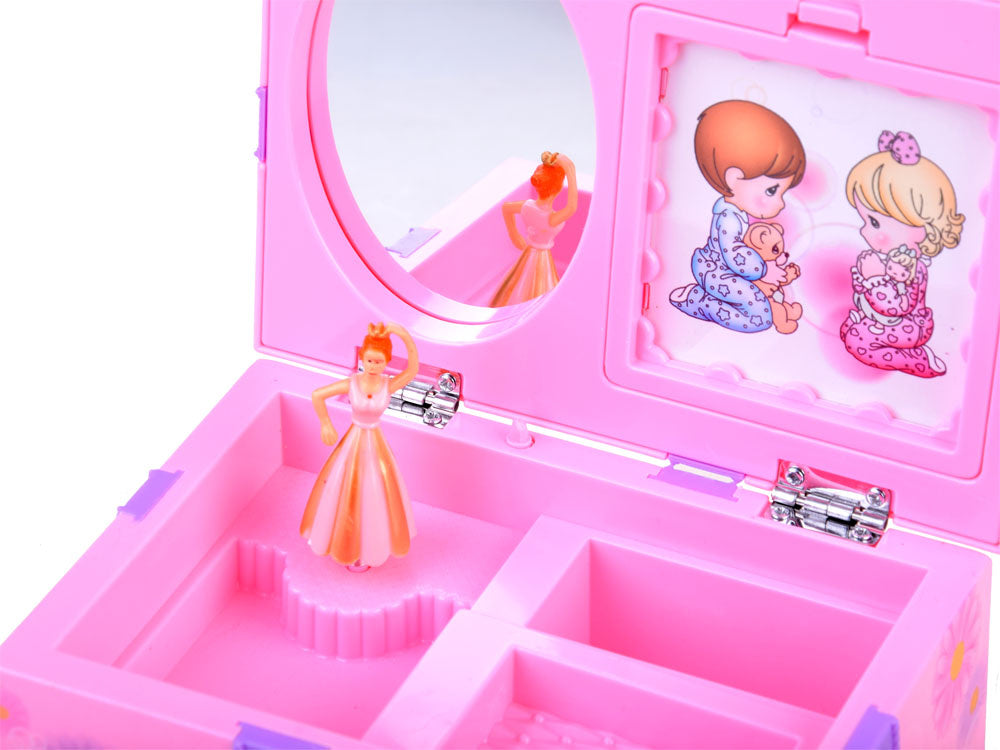 Muzikinė papuošalų dėžutė, rožinė