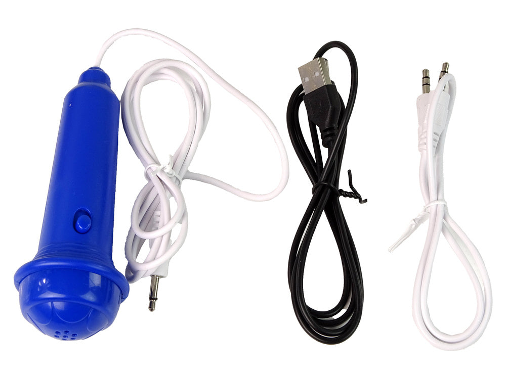 Elektrinis pianinas su mikrofonu Blue USB MP3, 37 klavišai, baltas