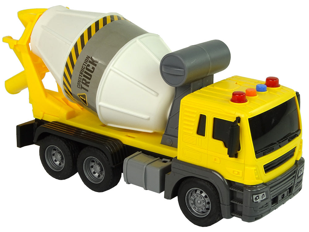 Betono maišytuvas su garso signalu, geltonas