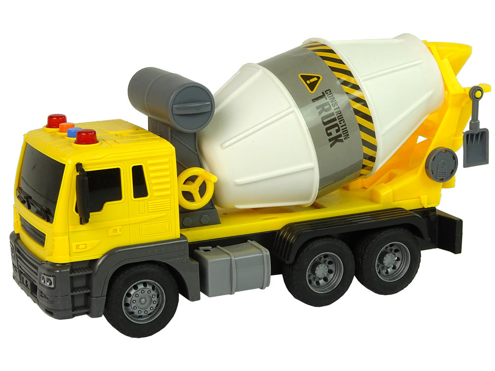 Betono maišytuvas su garso signalu, geltonas