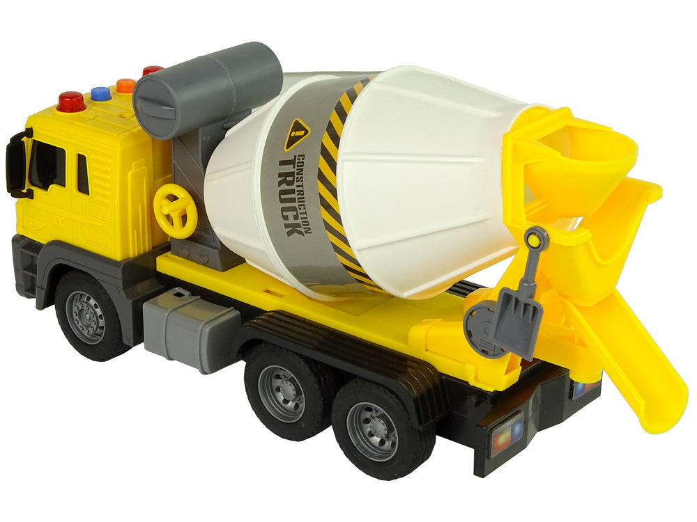 Betono maišytuvas su garso signalu, geltonas